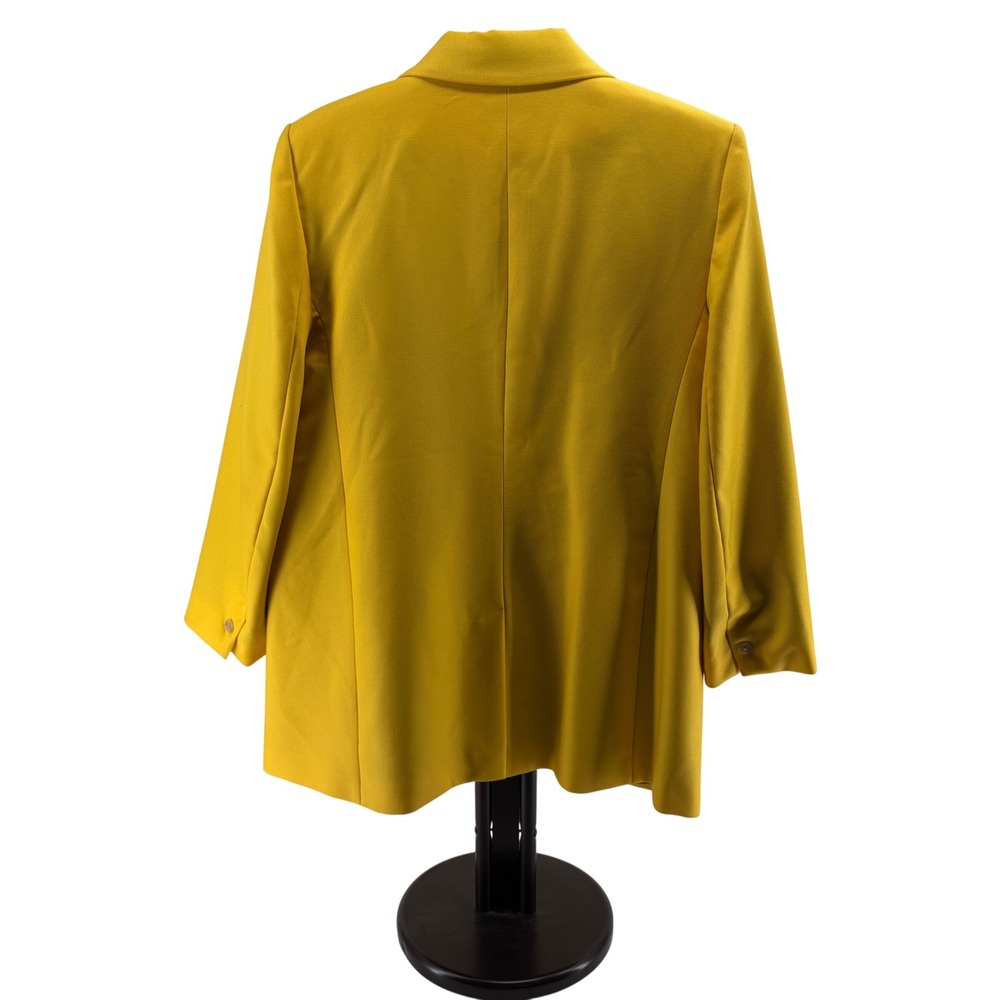 Banana‎ Republic Long Wool Sculptural Blazer Yellow Single Button 18 Trending - Picture 4 of 11
